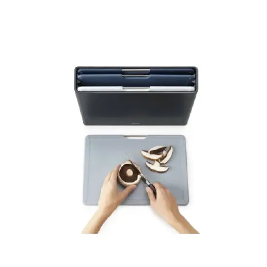 Joseph Joseph Folio 4pc Chopping Board Set (Large) Graphite: Dishwasher-Safe Cutting Boards, Polypropylene image {5}