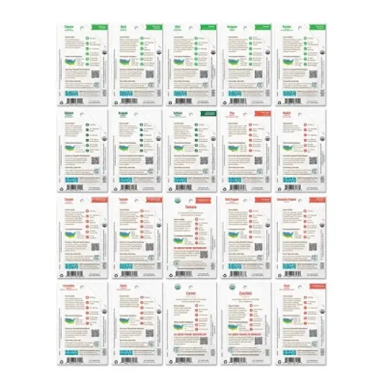 Back to the Roots 20pk Organic USA Herbs and Vegetable Seeds image {2}