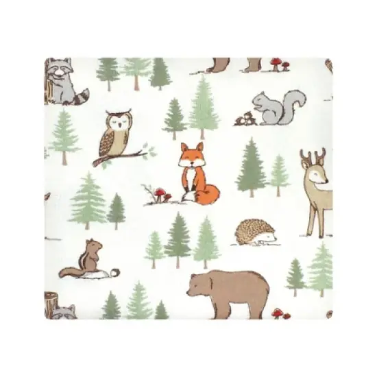 Hudson Baby Infant Boy Cotton Flannel Receiving Blankets, Forest Animals, One Size image {2}
