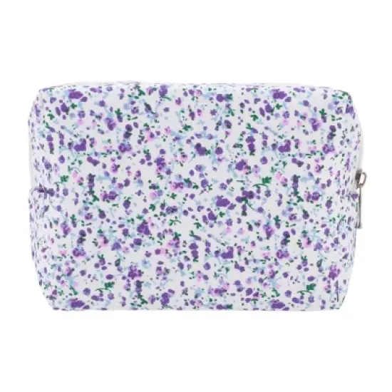 Unique Bargains Women's Floral Octagonal Travel Cosmetic Bag 1 Pc image {5}