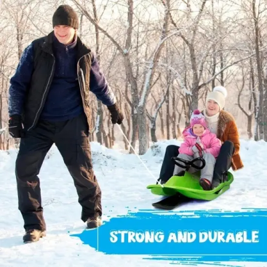 Slippery Racer Downhill Derby Kids Toddler Steerable Plastic Snow Sled image {6}