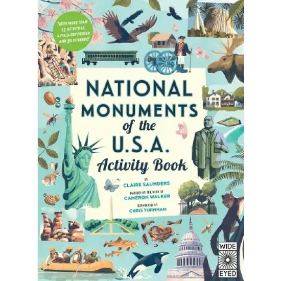 National Monuments of the USA Activity Book - (Americana) by  Claire Saunders & Cameron Walker (Paperback) image {1}