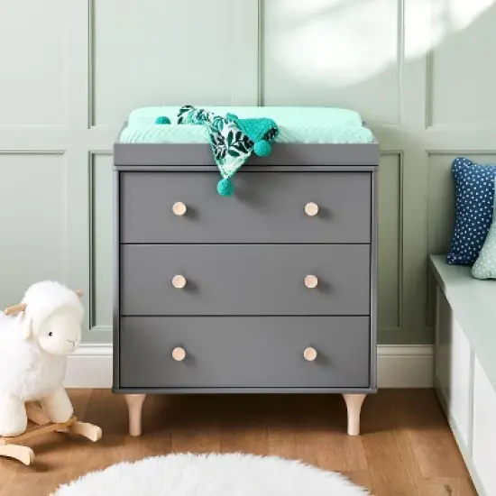 Plush Changing Pad Cover Chevron - Cloud Island&trade; Mint image {1}