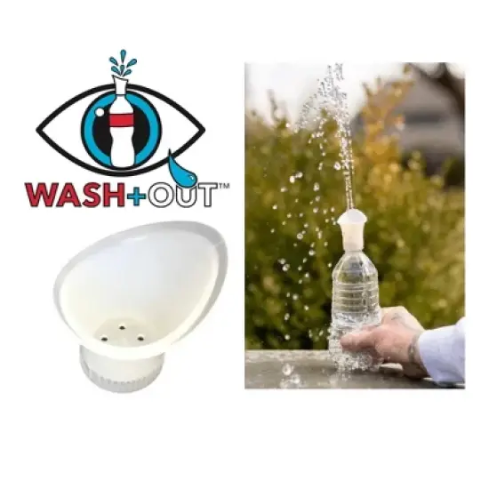 Wash+Out Eye Rinse Cup: Screws Onto a Water Bottle, Comfortable and Easy-to-Use First Aid Eye Care Solution image {4}