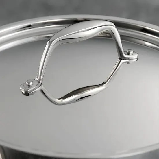 Tramontina Gourmet Tri-Ply Clad 4qt Sauce Pan with Lid Silver image {4}