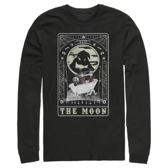 Men's The Nightmare Before Christmas Halloween Oogie Boogie and his Boys Moon Tarot Card Long Sleeve Shirt image {3}