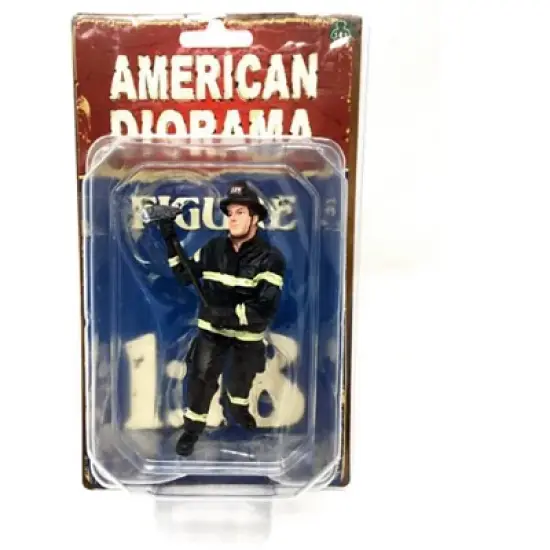 Firefighter with Axe Figurine / Figure For 1:18 Models by American Diorama image {2}