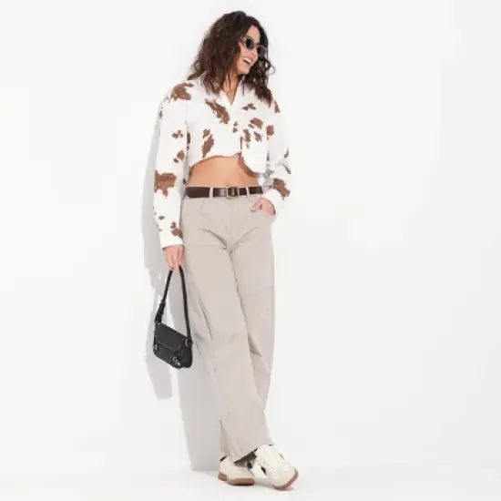 Women's Twill Utility Crop Shirt - Wild Fable&trade; image {3}