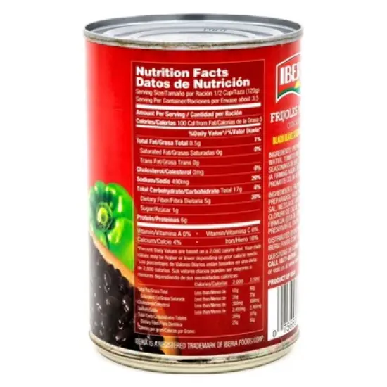 Iberia Black Beans Seasoned with Herbs - 15.5oz image {1}