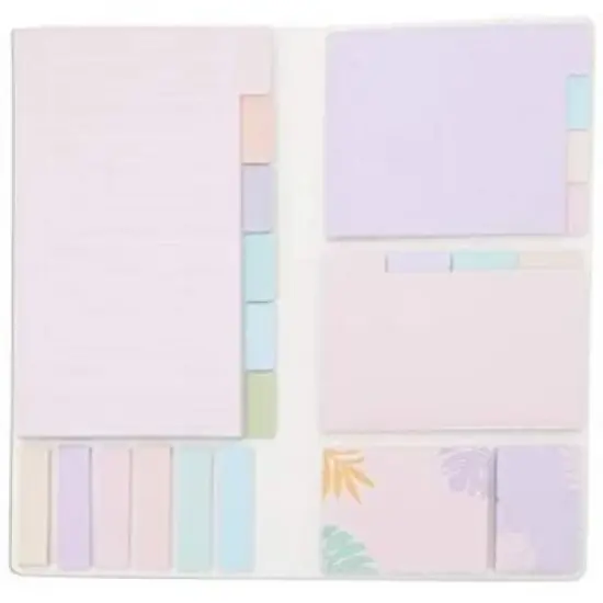 Paper Junkie 2 Pack Self Adhesive Planner Sticky Notes with Tabs, Tropical Design (4 x 8 in) image {4}
