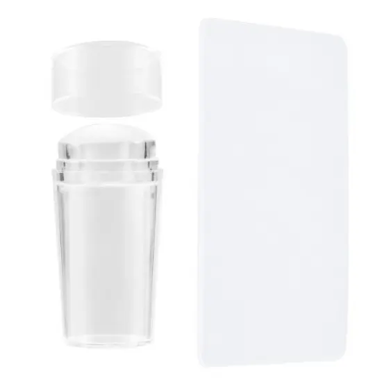 Unique Bargains DIY No Misplacement Silicone Nail Art Stamper with Scraper image {8}