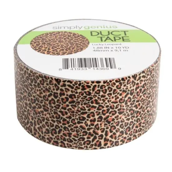 Simply Genius Pattern Duct Tape Heavy Duty, Colored Craft Supplies for Kids & Adults DIY Projects, 1.8 in x 10 yards (Lucky Leopard) image {1}