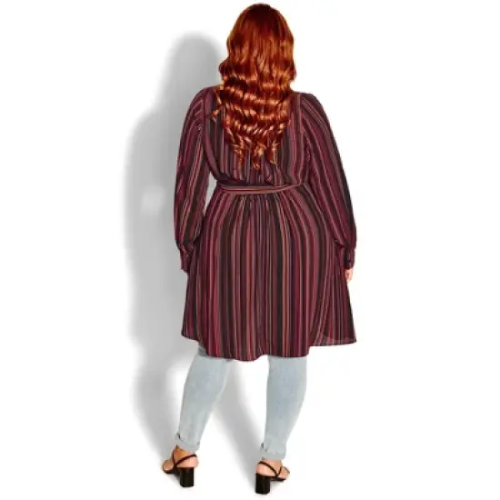 Women's Plus Size Amber Stripe Top  - Amber Stripe | CITY CHIC image {1}