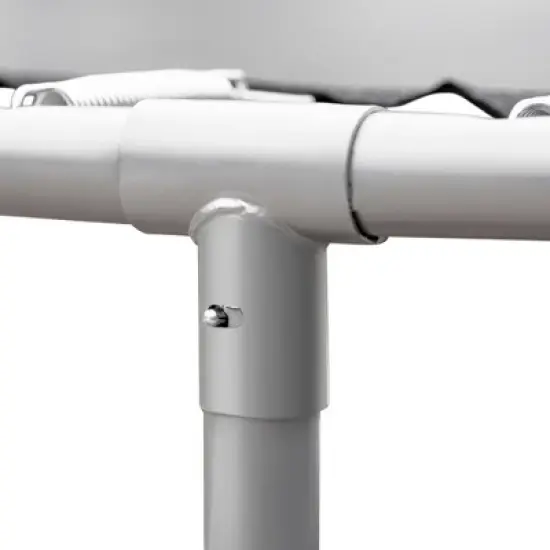 QingMoon 14FT Powder-Coated Advanced Trampoline Outdoor With Basketball Hoop,Inflator,Ladder,Outer Safety Enclosure Duty for Kids and Adults image {6}