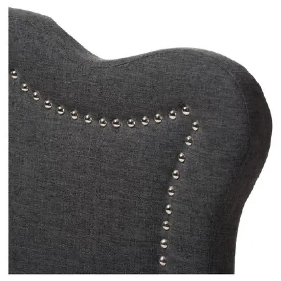 Queen Avery Modern and Contemporary Fabric Headboard Dark Gray - Baxton Studio image {2}