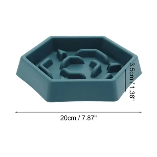 Unique Bargains Convenient Hexagon Shape Dog Bowl 1 Pc image {1}