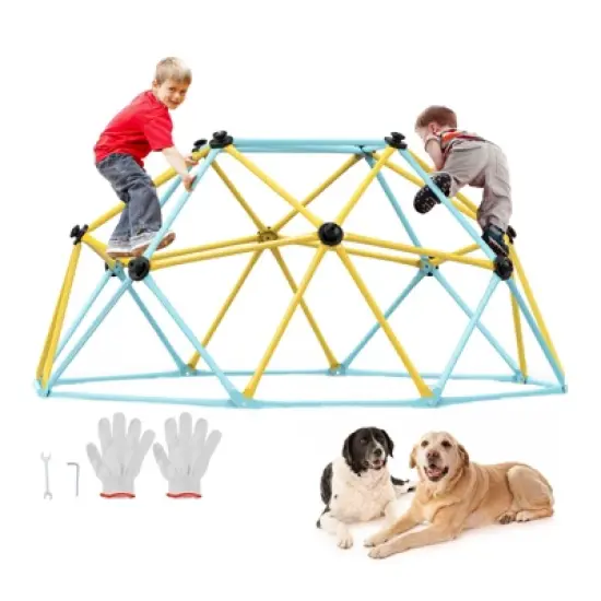 VEVOR Climbing Dome, Jungle Gym Supports 600LBS and Easy Assembly, 6FT Geometric Dome Climber Play Center for Kids 3 to 9 Years Old image {8}