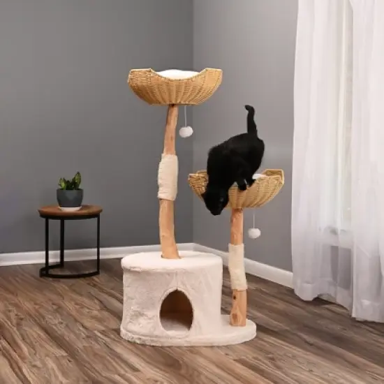 Armarkat AMNI Cat Tree: The All-in-One Play and Rest Station, 47" Height, 28.3" Length, 17" Width image {4}