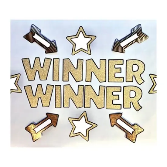 Carson Dellosa Education Sparkle + Shine Gold Glitter Combo Pack EZ Letters, 4-inch, 219 Pieces Per Pack, 2 Packs image {7}