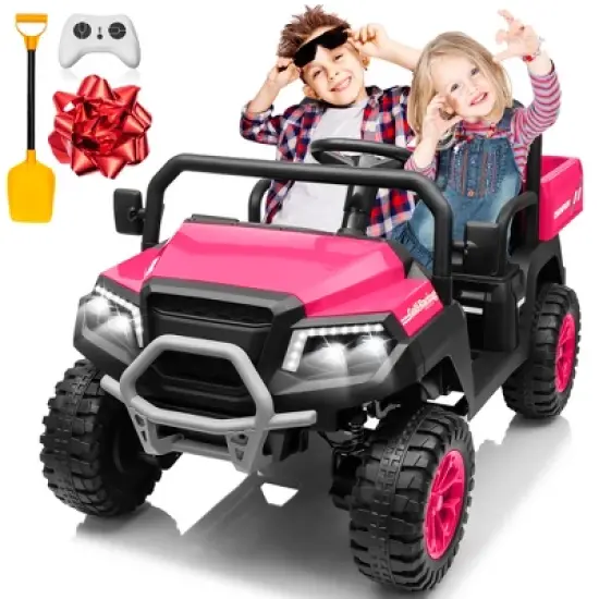 JOYRACER 24V 4WD Ride on Car w/800W Motors, 2 Seater, 2.4G Remote Control, 4 Wheeler, Pop Music, LED Light, 24 Volt Ride on Toys for Big Kids image {12}