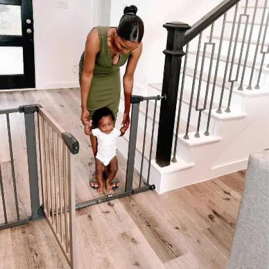 Toddleroo by North States Driftwood Extra Wide Gate image {5}