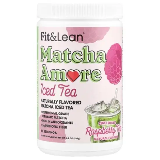 Fit & Lean Matcha Amore Iced Tea, Raspberry Tea, 4.8 oz (135 g) image {2}