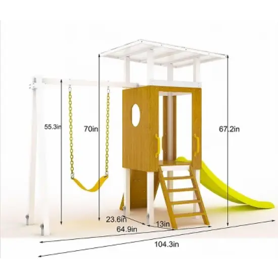 Avenlur Modern Swing Set - Small with swing image {4}