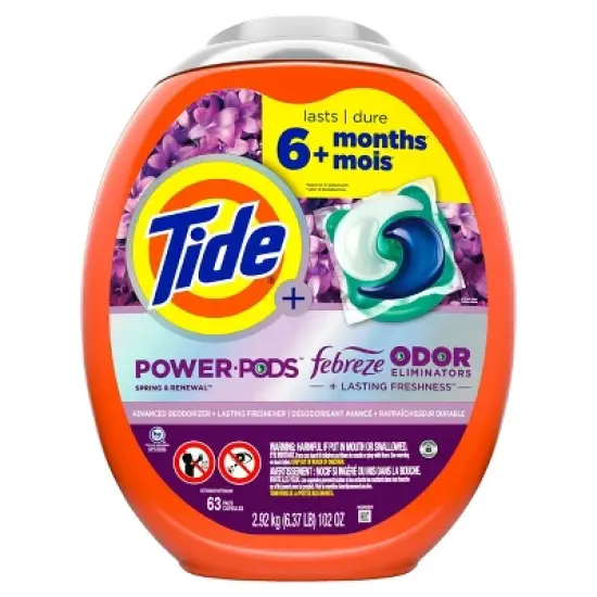 Tide Power Pods Febreze Odor Eliminator Laundry Detergent - Spring and Renewal image {13}