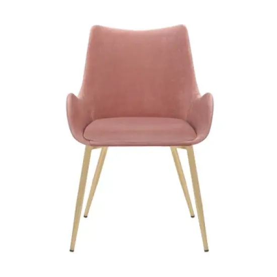 Avery Fabric/Metal Dining Room Chair Pink - Armen Living image {1}