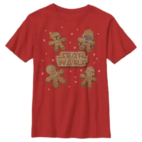 Boy's Star Wars Christmas Gingerbread Characters T-Shirt image {3}