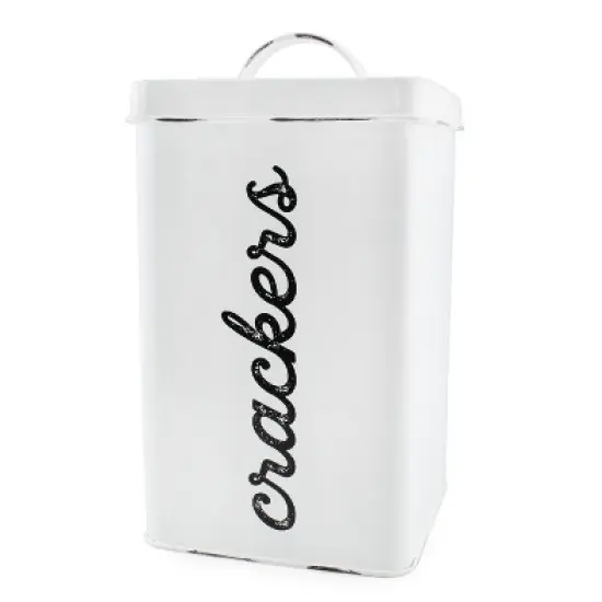 Auldhome Design-5qt Enamelware Square Cracker Tin image {3}