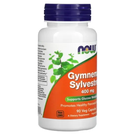 NOW Foods Gymnema Sylvestre, 400 mg, 90 Veg Capsules image {3}
