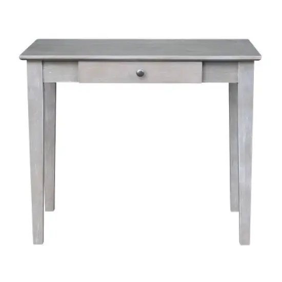 Small Desk with Drawer and Chair Washed Gray/Taupe - International Concepts image {3}