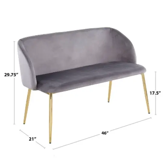 46" Fran Glam Bench - LumiSource image {7}