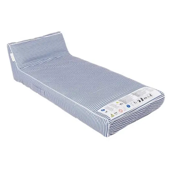 Sunnylife Luxe Lie-On Lounger - Le Weekend Navy - Inflatable Pool Float image {10}