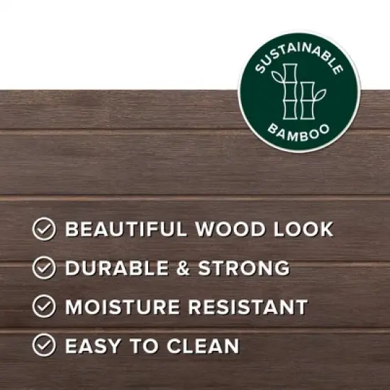 Suzanne Bamboo and Metal Platform Bed Frame with Headboard - Zinus image {9}