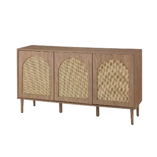 Philemon &nbsp;56Wide Modern Cabinet Sideboard with Rattan Design | Karat Home image {1}