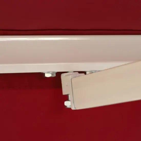 Outsunny 10' x 8' Manual Retractable Awning Sun Shade Shelter for Patio Deck Yard with UV Protection and Easy Crank Opening, Red image {6}