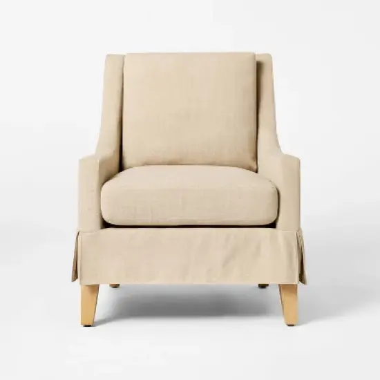 Camas Slipcover Accent Chair Khaki - Threshold&trade; designed with Studio McGee image {2}