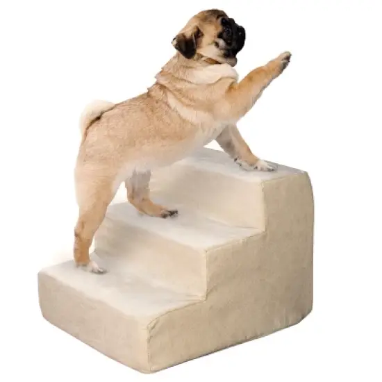 Pet Adobe 3-Tier High-Density Foam Pet Steps with Removable Slipcover - Tan image {1}