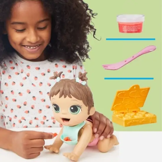 Baby Alive Lil Snacks Baby Doll - Brown Hair image {7}