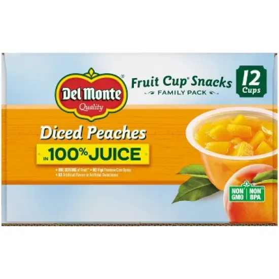 Del Monte Diced Peaches Fruit Cup image {3}