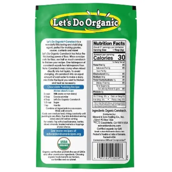 Let's Do Organic Cornstarch 6oz image {1}