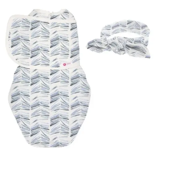 embe Newborn Swaddle Wrap and Bow Headband Set (0-3 months) image {8}