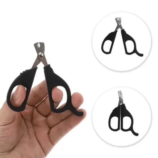 Durable Pet Nail Clippers with Tail Buckle 3.94"x2.56" Black 1 Pc image {2}