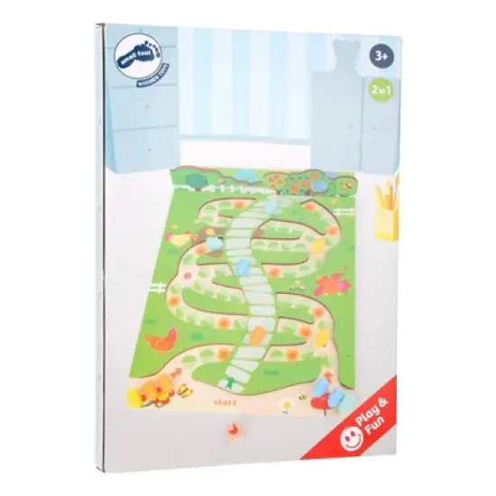Small Foot Wooden Toys 2 in 1 Ludo and Snakes and Ladders Game Caterpillars image {3}