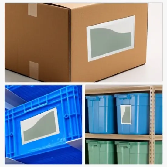 Horizontal Label Holder 12.2"x8.74" Clear 5 Pcs image {5}