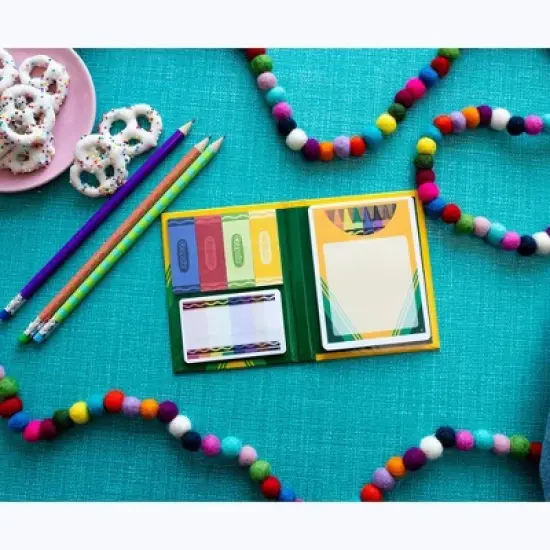 Silver Buffalo Crayola Crayons Sticky Note and Tab Box Set image {3}