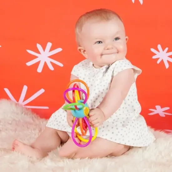 Manhattan Toy Zoo Winkel Owl Rattle and Sensory Teether image {6}