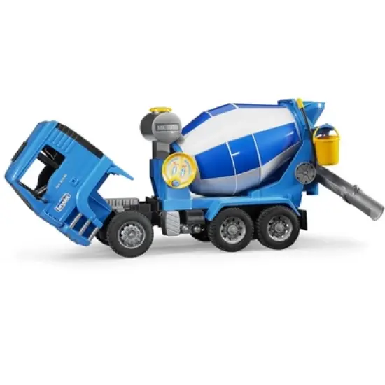 Bruder MAN Cement Mixer with Realistic Turning Mixing Barrel image {1}